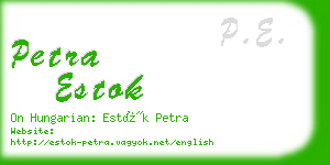 petra estok business card